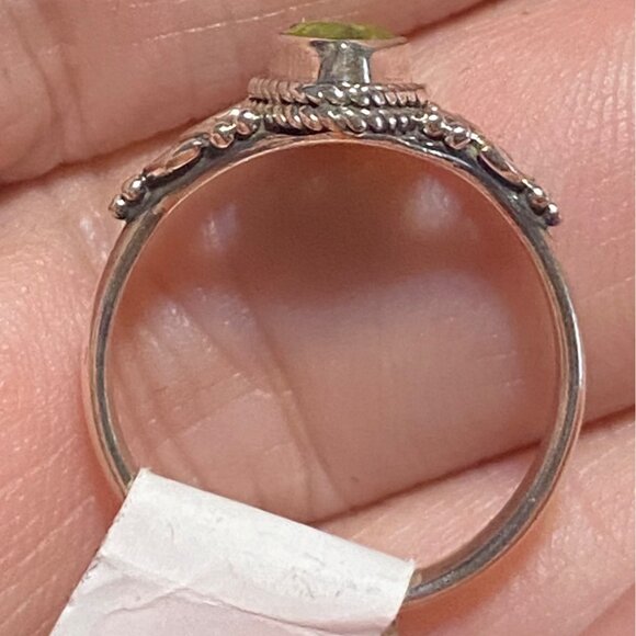 Ring Size 7.5 Tourmaline Green Sterling Silver 925 Women Semi-Precious Stone - Picture 3 of 12